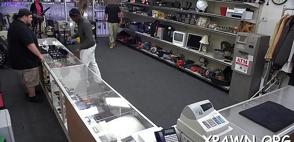  Juvenile woman shows us how that babe has some sex in shop room